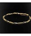 18-karat bicolour gold bracelet with 14-karat clasp, 21 cm