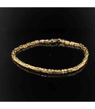 14-karat yellow gold Byzantine-link bracelet, 20 cm