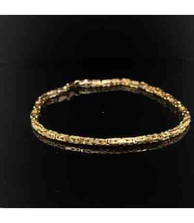 Geelgouden koningsschakelarmband 14 karaat 20 cm