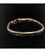 Geelgouden koningsschakelarmband 14 karaat 20 cm