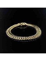 Occasions Brede gouden armband 14 karaat 18,5 cm