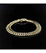 Wide 14-karat gold bracelet, 18.5 cm