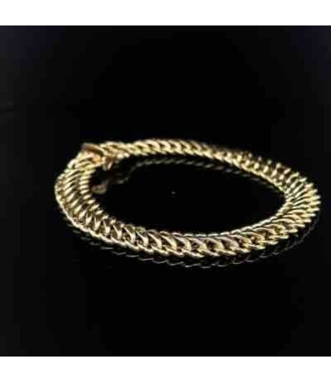 Wide 14-karat gold bracelet, 18.5 cm