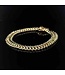 Breites Goldarmband, 14 Karat, 18,5 cm