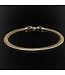 Flat 14-karat yellow gold snake bracelet, 20.5 cm