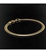 Platte geelgouden slangenarmband 14 karaat 20,5 cm