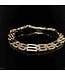 Bicolor-Goldarmband, 14 Karat, 20 cm