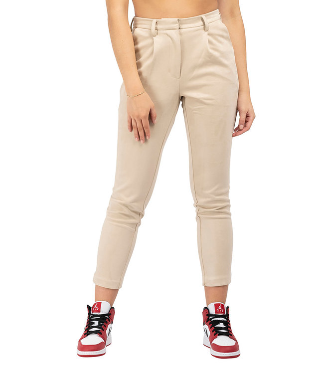 Na-Kd tapered suede pants beige