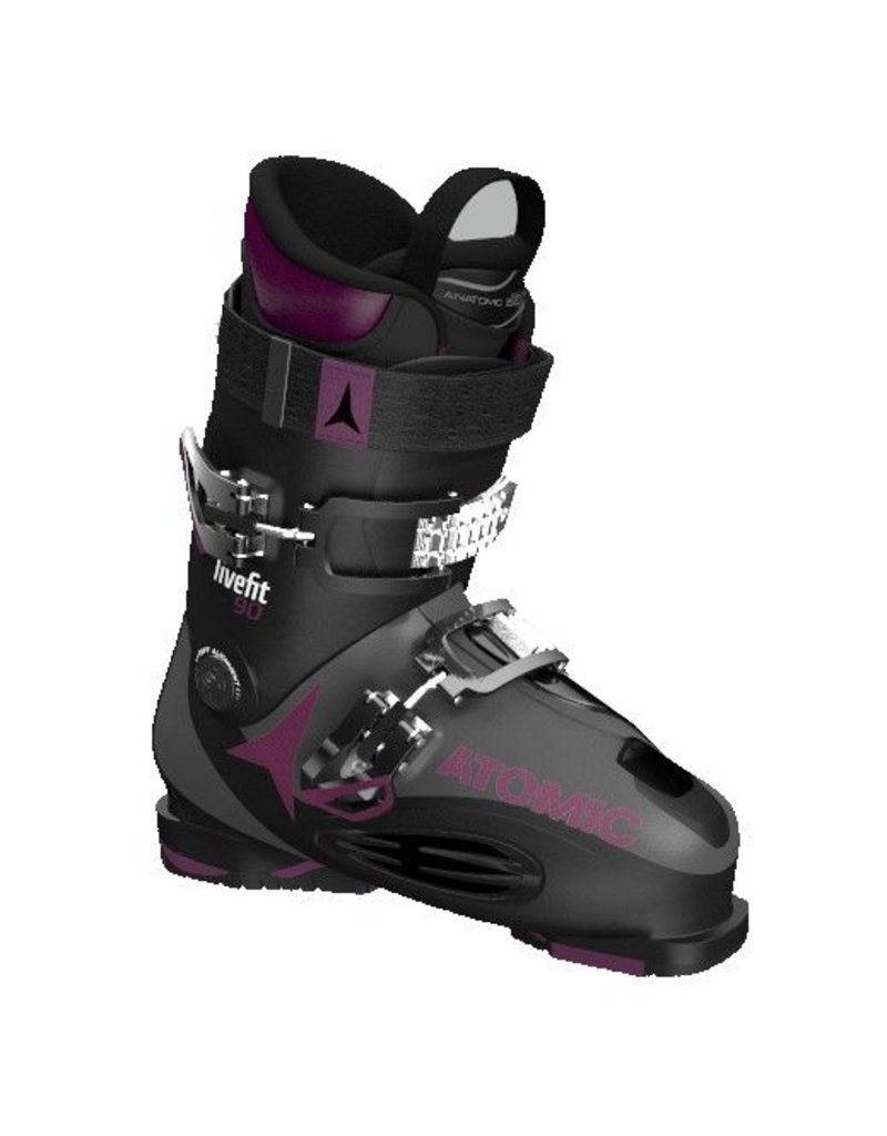 Atomic Live Fit 90 W Women Ski Boots Black Anthracite Purple