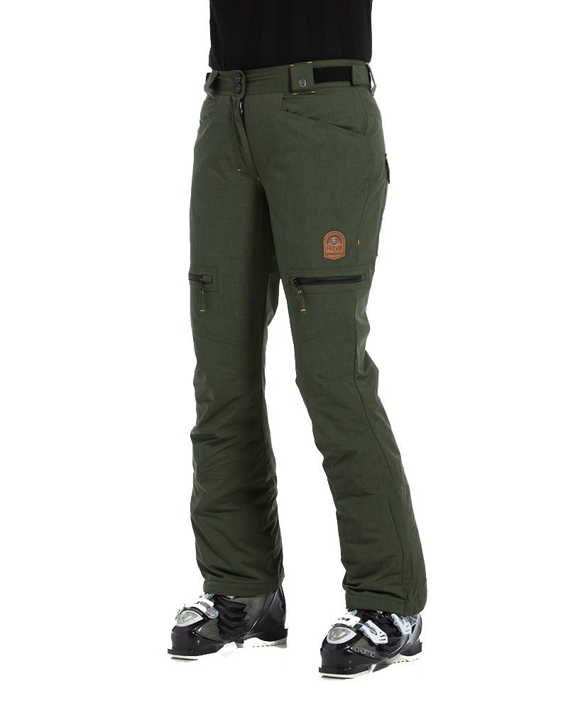 Keely-R Dames Skibroek Olive Melange