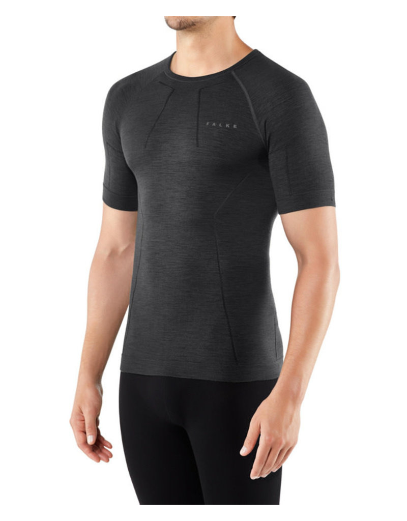Falke Wool Tech Short Sleeved Shirt Regular M Black