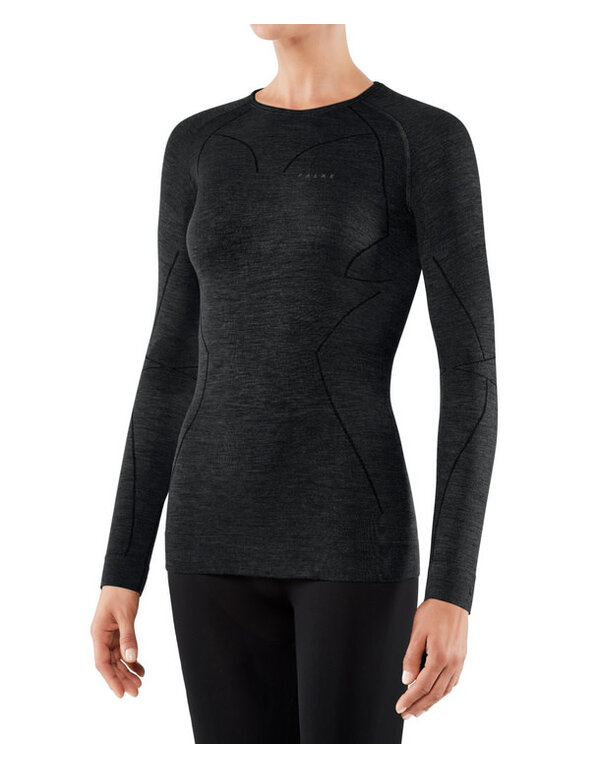 Falke Wool Tech Long Sleeved Shirt Regular W Black