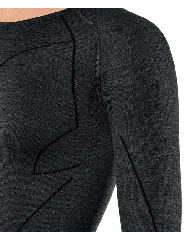 Falke Wool Tech Long Sleeved Shirt Regular W Black