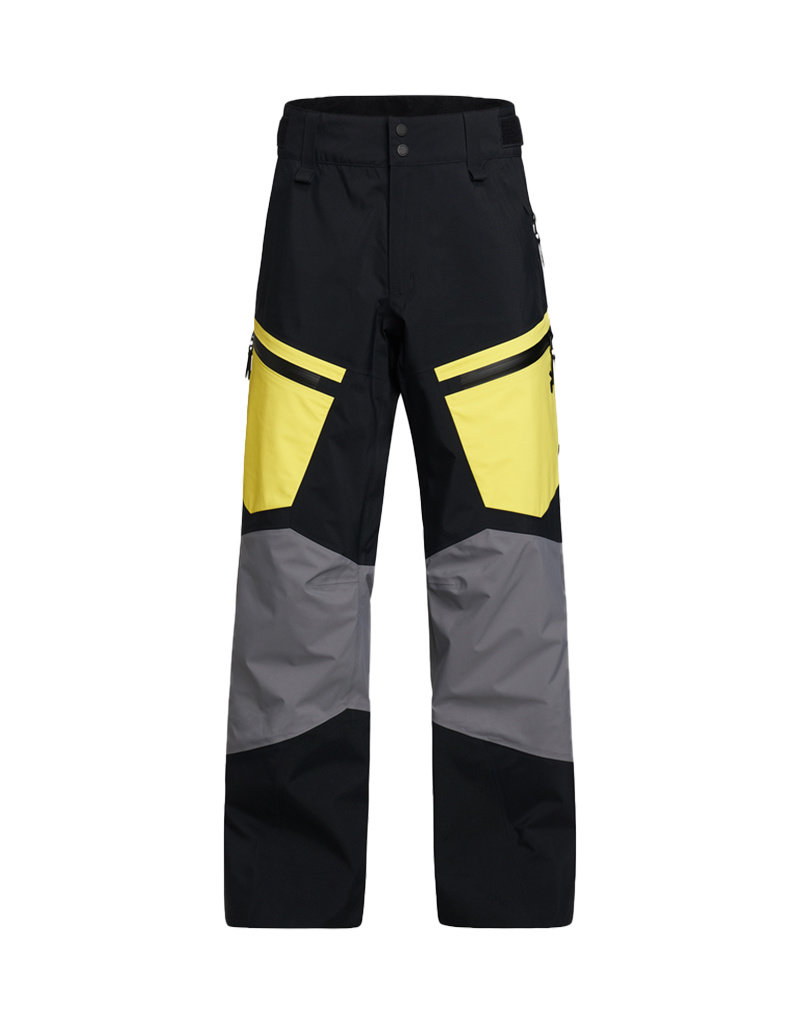 Peak Performance Men's Gravity Ski Pants Citrine Quiet Grey Black