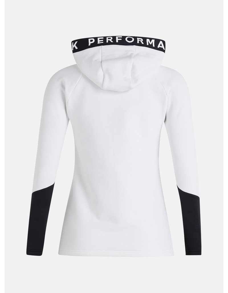 Peak Performance Rider Zip Hood Dames Offwhite Black