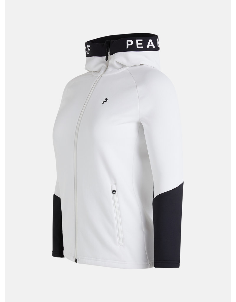 Peak Performance W Rider Zip Hood Offwhite Black