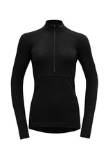 Devold Lauparen Merino 190 Dames Zip Neck Black