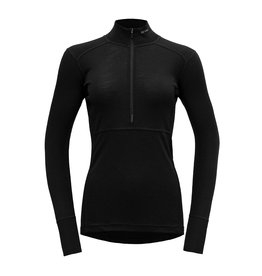 Devold Lauparen Merino 190 Dames Zip Neck Black