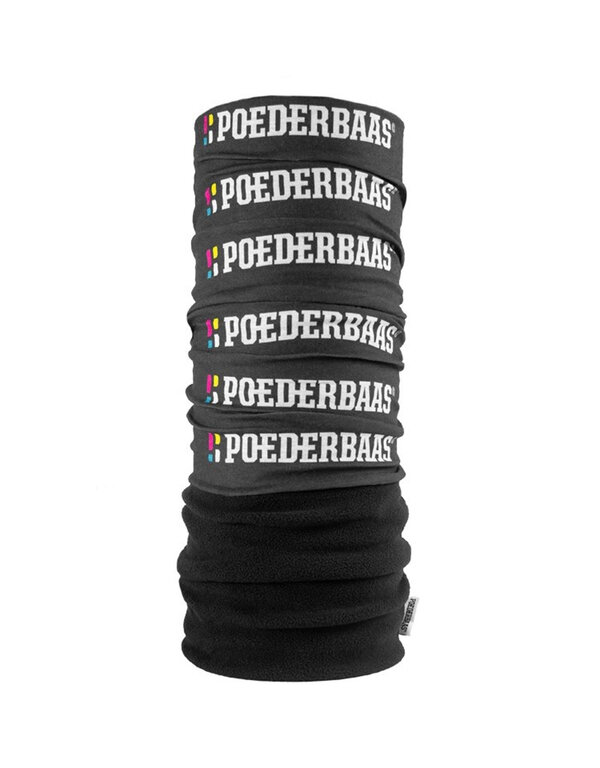 Poederbaas Neckwarmer Black small logo print
