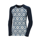 Helly Hansen Lifa Merino Midweight Gra Crew Woman - Navy Star Pixel