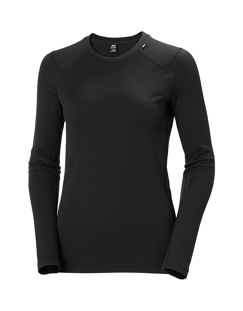 Helly Hansen Lifa Merino Midweight Crew Woman Black Skicentrum