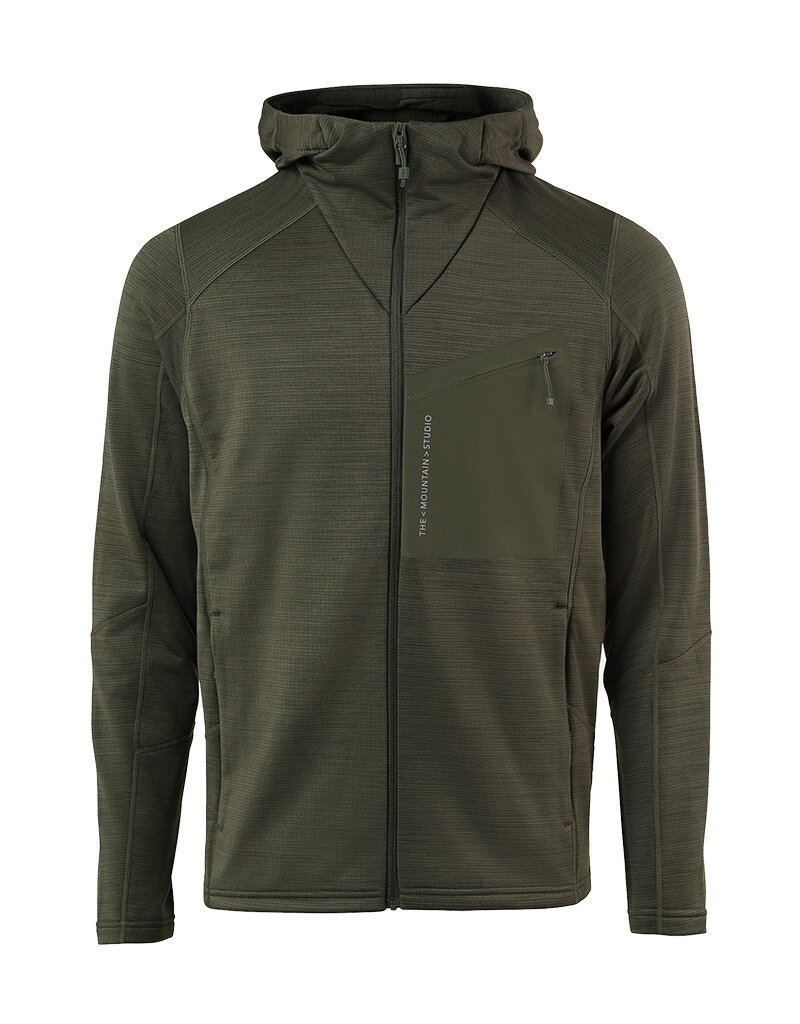 The Mountain Studio Techno Stretch Mid Hood - Forest Green