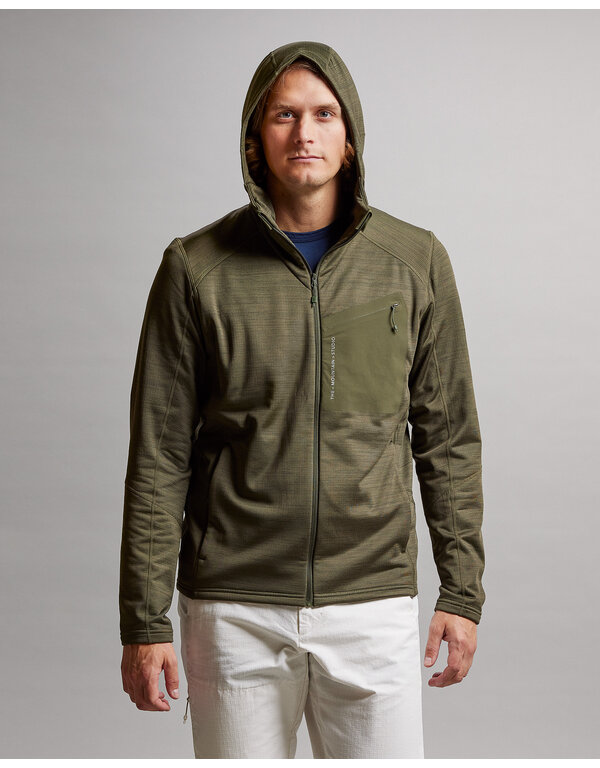 The Mountain Studio Techno Stretch Mid Hood - Forest Green