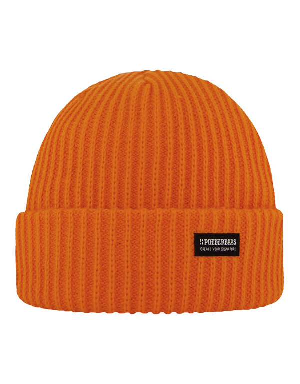 Poederbaas Royal Rib Beanie - Orange