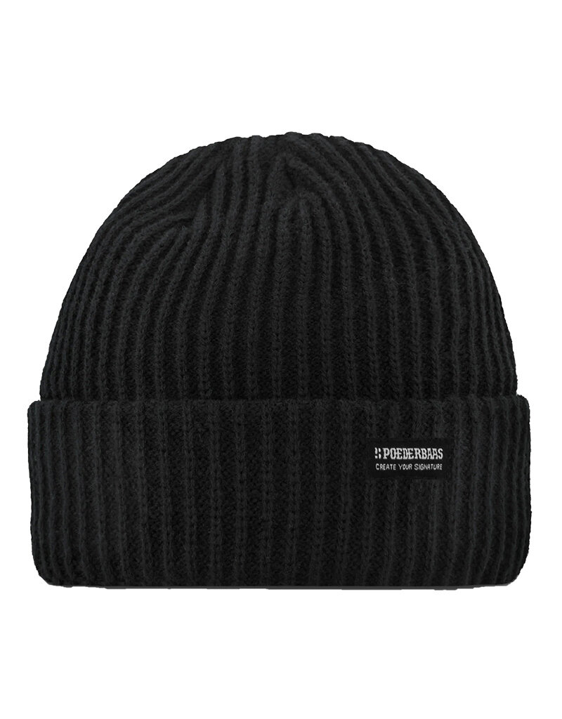 Poederbaas Royal Rib Beanie - Black