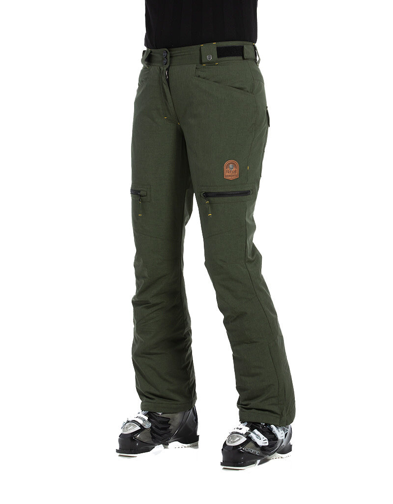 Keely-R Dames Skibroek Olive Melange