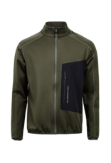 The Mountain Studio Techno Grid Fleece T-Neck - Forest Green