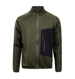 The Mountain Studio Techno Grid Fleece T-Neck - Forest Green