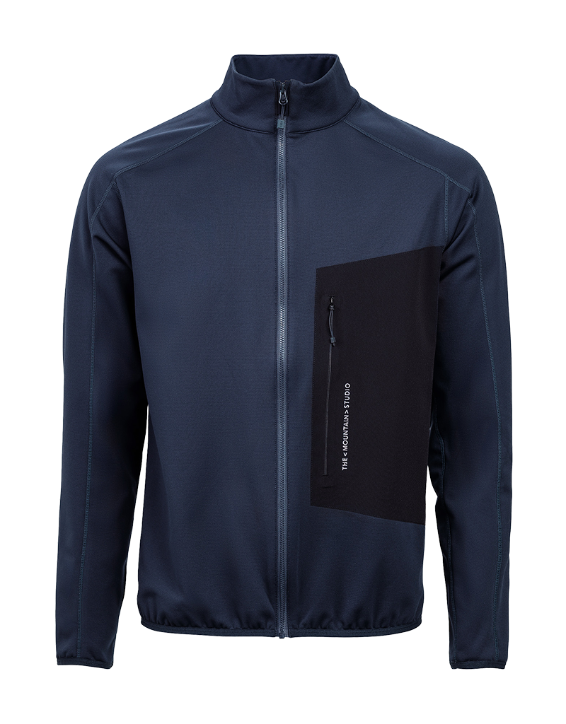 The Mountain Studio Techno Grid Fleece T-Neck - Eclipse