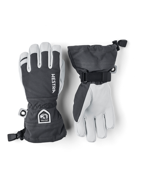 Hestra Army Leather Heli Ski Jr 5f  - Grey