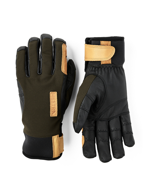 Hestra Ergo Grip Active Wool Terry 5f - Dark Forest/Black