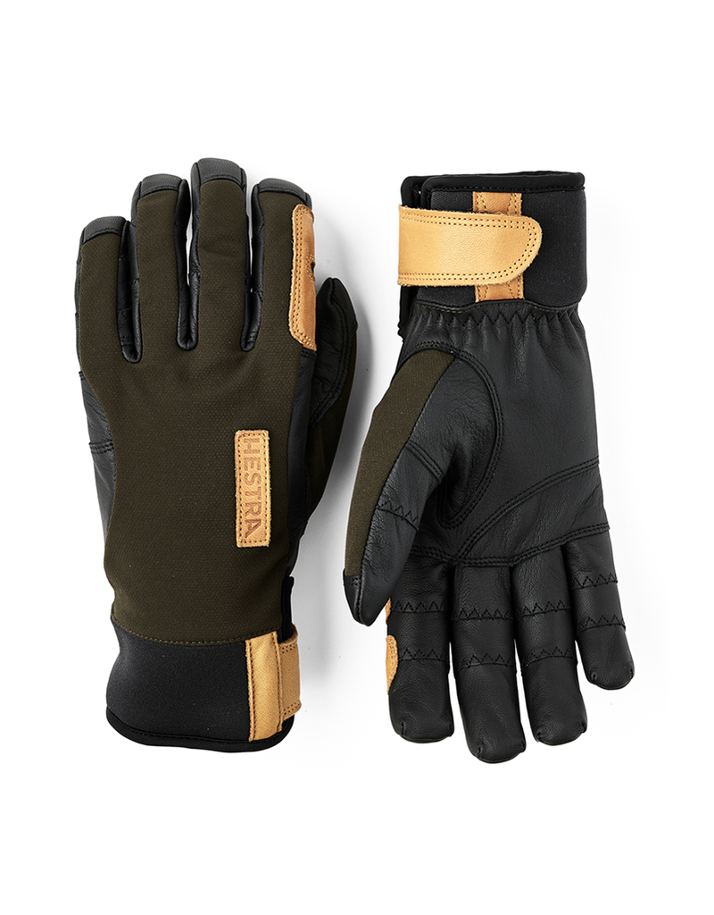 Hestra Ergo Grip Active Wool Terry 5f - Dark Forest/Black