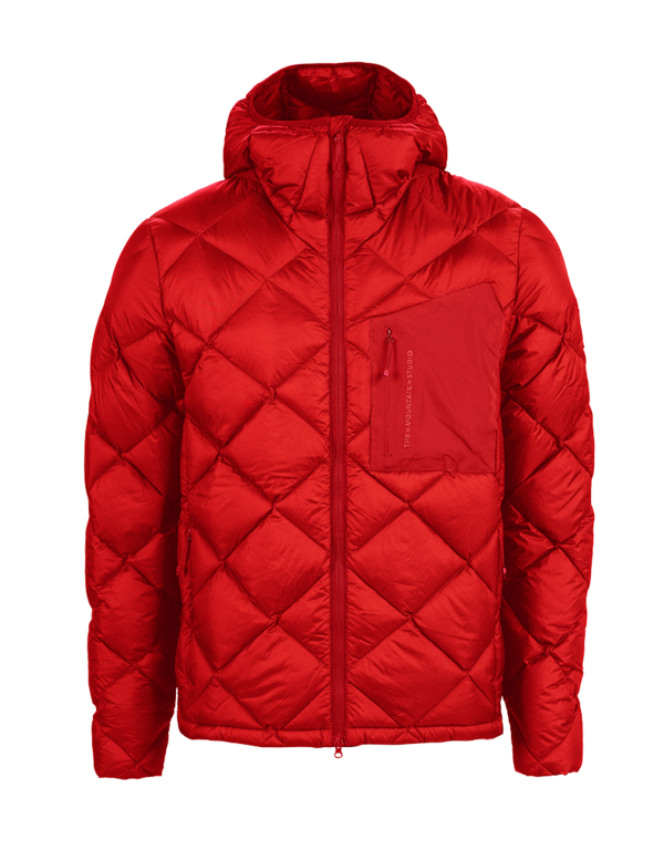 The Mountain Studio Ultralight Down Hood Jacket - Equestrian Red