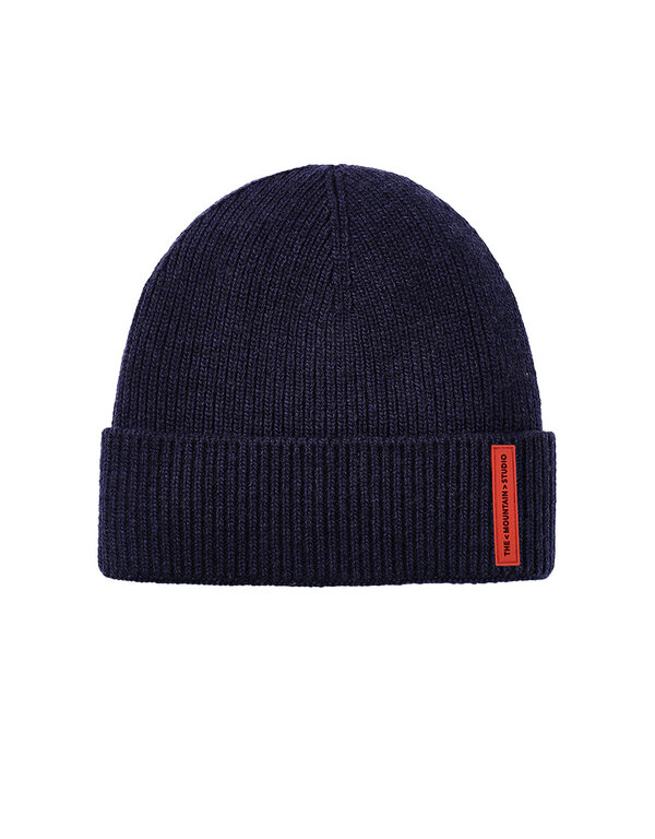 The Mountain Studio Cashmere Mix Rib Beanie - Eclipse