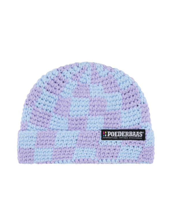 Poederbaas Checkerboard Beanie - Lila