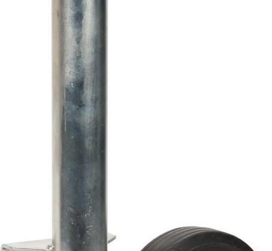 neuswiel Ø60 mm - metalen velg met vaste rubber band van 200 x 60 mm inclusief bevestigingsbeugel