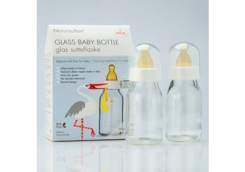 Glass baby bottles 120ml 2pcs