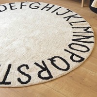 Rug Round ABC Ø150 natural-black