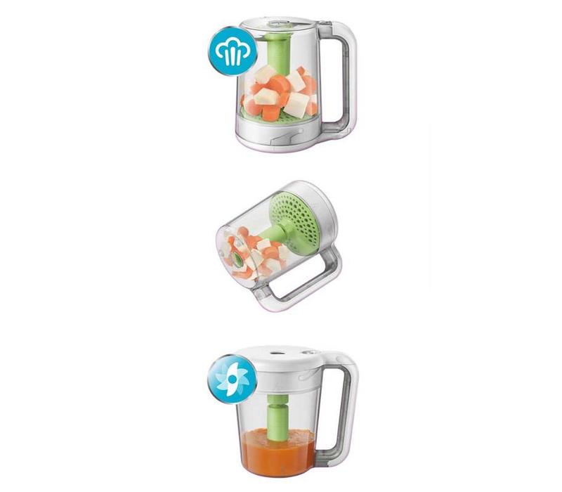 Steamer/blender with food storage cups