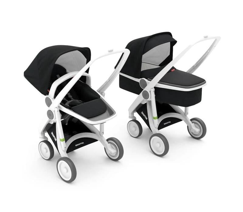 2-in-1 Carrycot & Reversible White/Black