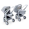 Greentom 2-in-1 Carrycot & Reversible Grey/Grey