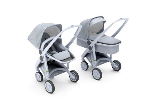 Greentom 2-in-1 Carrycot & Reversible Grey/Grey