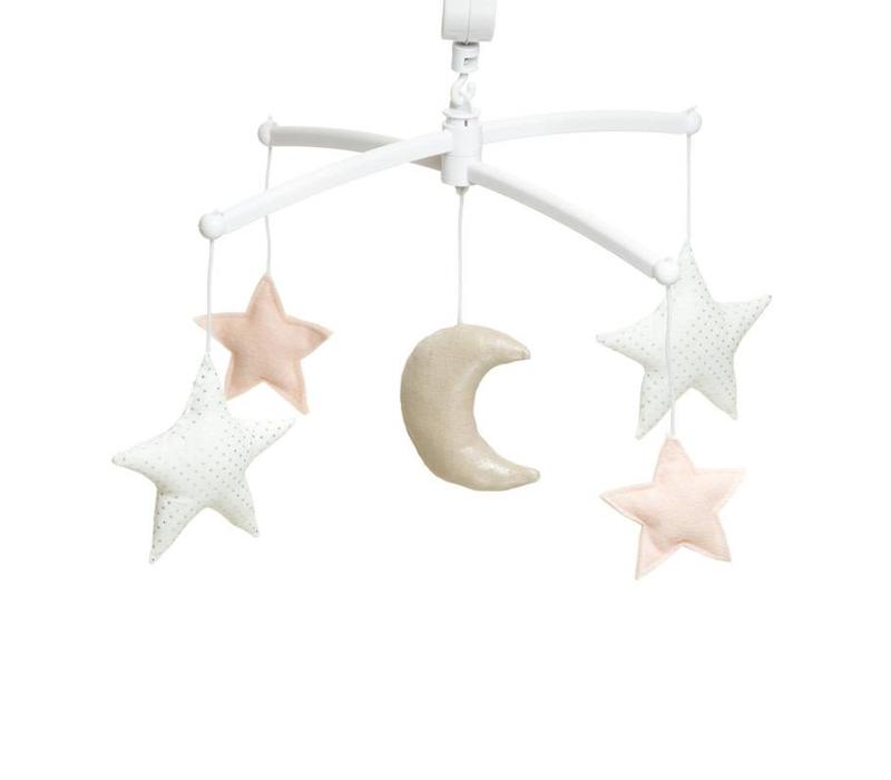 Music mobile Moon & Stars nude/ silver