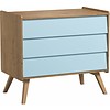 Vox VINTAGE Dresser with 3 drawers oak/bleu