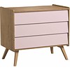 Vox VINTAGE Dresser with 3 drawers oak/pink