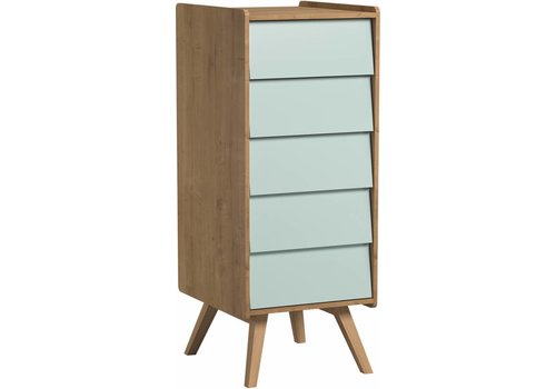 Vox VINTAGE Narrow dresser oak/green